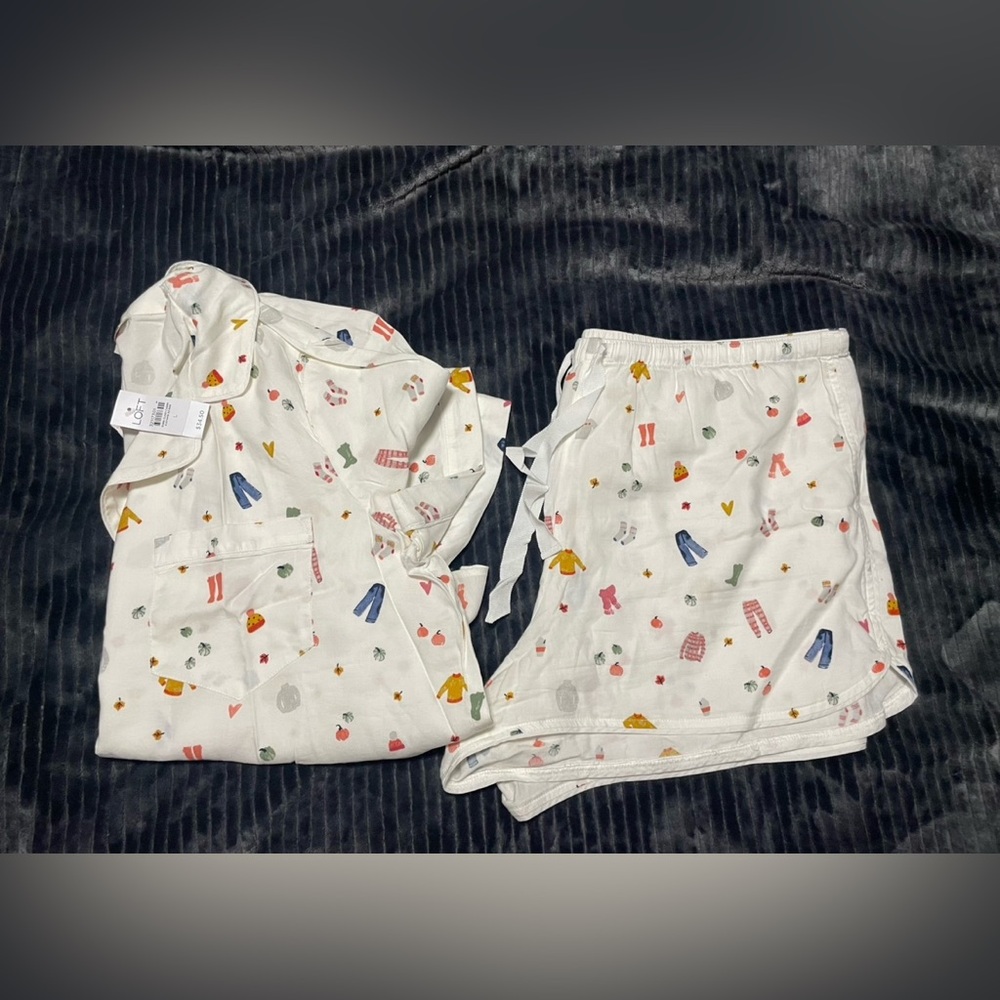 LOFT fall pajama set